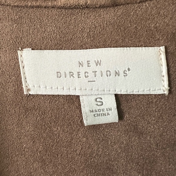 NWT Beautiful drape jacket, Small, Dusty-Taupe, Feels like Soft Suede - Picture 4 of 6